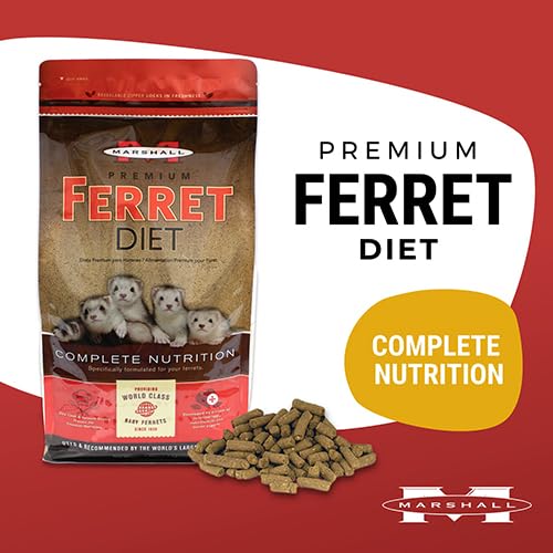 Marshall Premium Ferret Diet – emballage sac pratique pour l'alimentation quotidienne