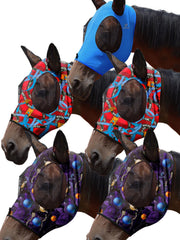 Mask-Tech masques anti-mouches pour cheval en lot de 5, pratique pour rotation quotidienne.