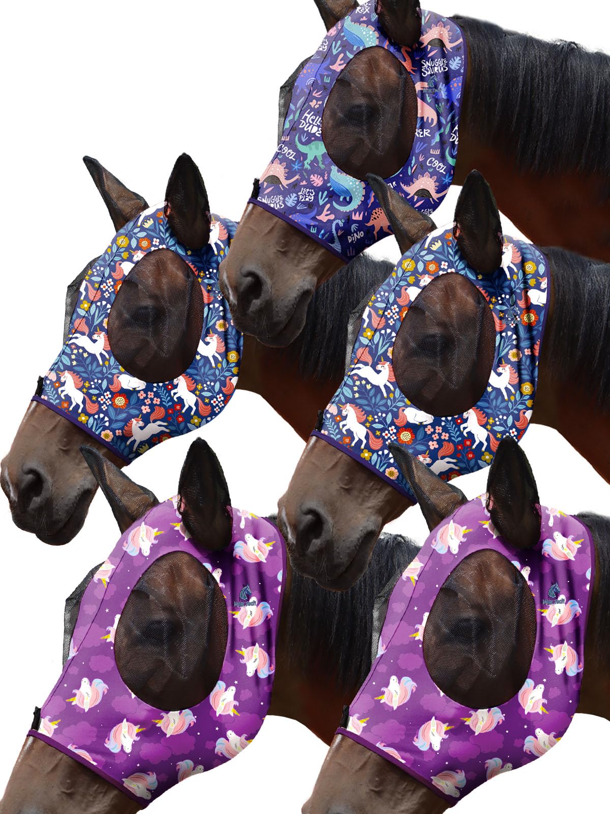 Mask-Tech masque cheval 5-pack pour rotation saisonnière et propreté.