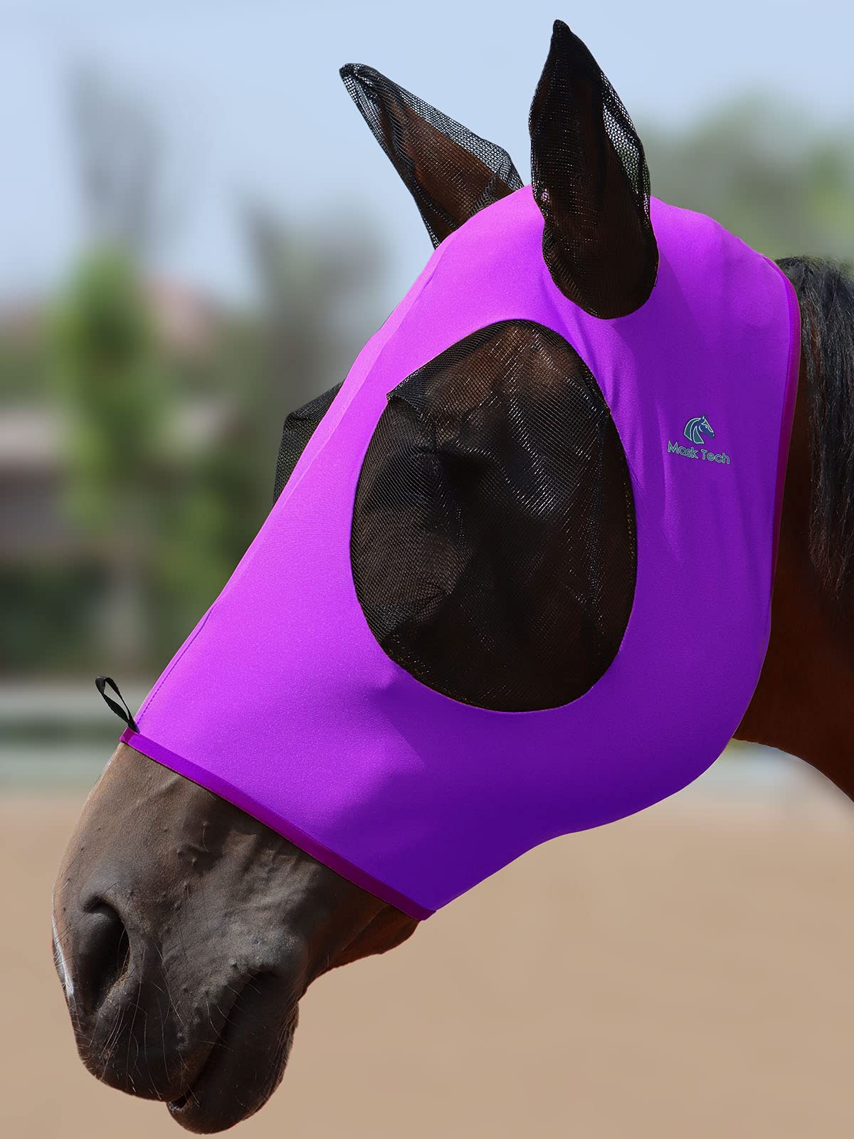 Mask-Tech masque cheval enfilage elastique facile sans attaches
