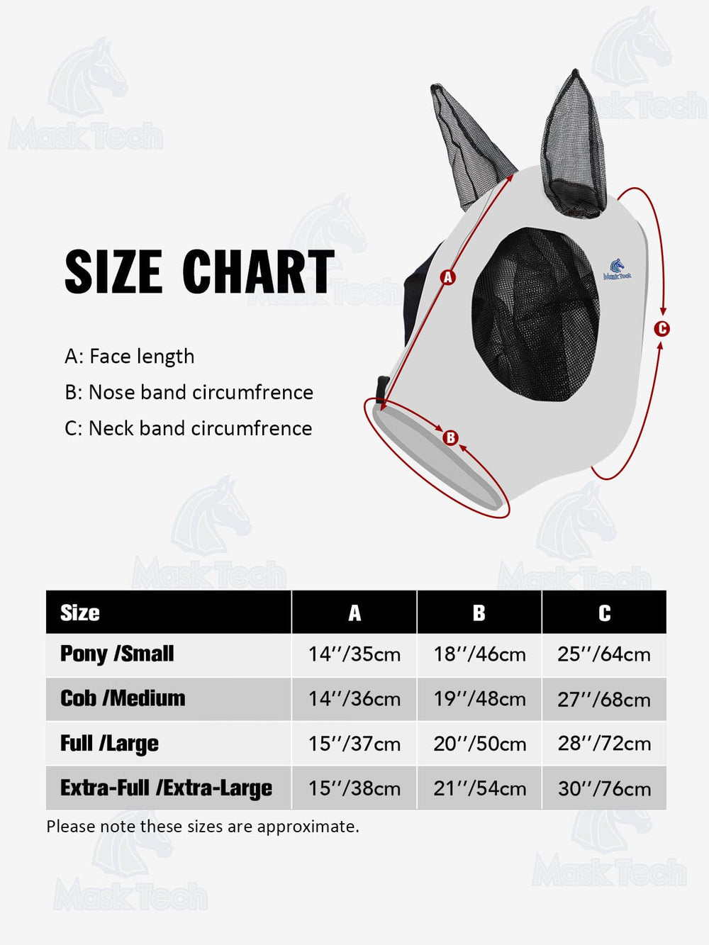 Mask-Tech masque cheval pratique pour écuries multi-chevaux.
