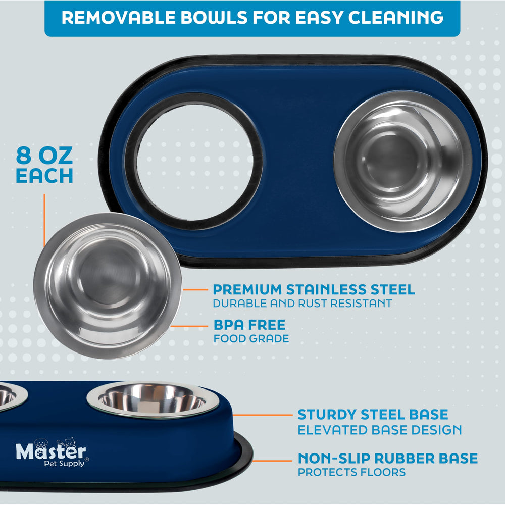 Base élevée Master Pet Supply, favorise une posture confortable lors des repas.