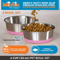 Base silicone anti-dérapante Master Pet Supply, stabilité sur sol.