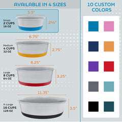 Base en silicone extra epaisse pour une surface stable et silencieuse.