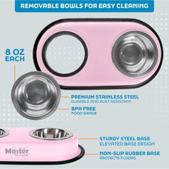 Base surélevée ergonomique Master Pet Supply pour repas confortables