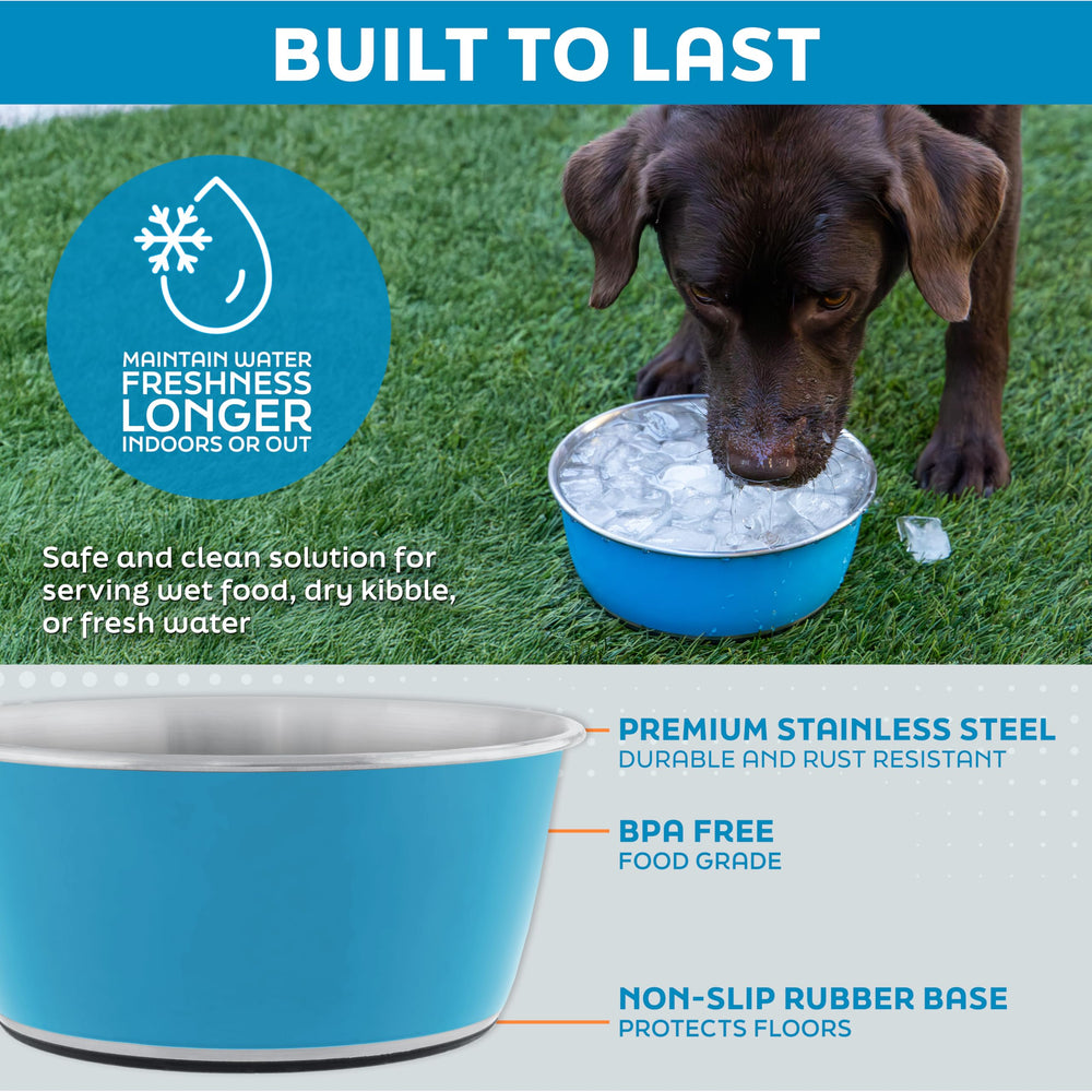 Master Pet Supply - bol en acier inoxydable 32 oz, idéal pour nourriture ou eau.