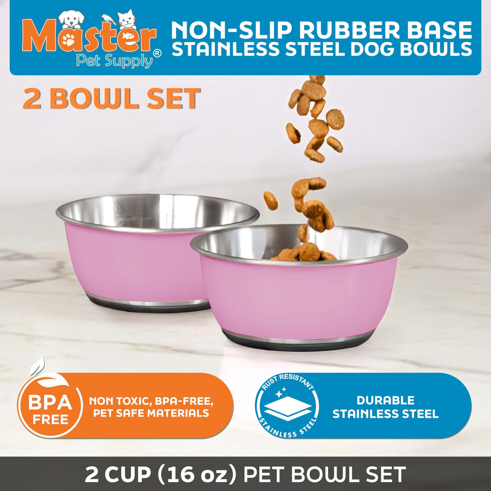 Bol inox Master Pet Supply, surface hygiénique et nettoyage facile.