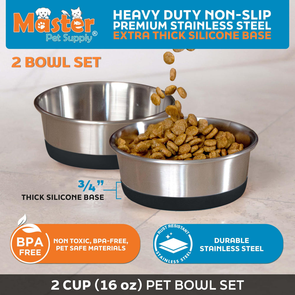 Bols en inox durables et sans BPA pour hygiène durable.