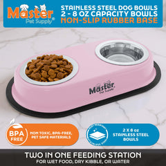 Bols en inox amovibles 8 oz avec Master Pet Supply pour nettoyage facile