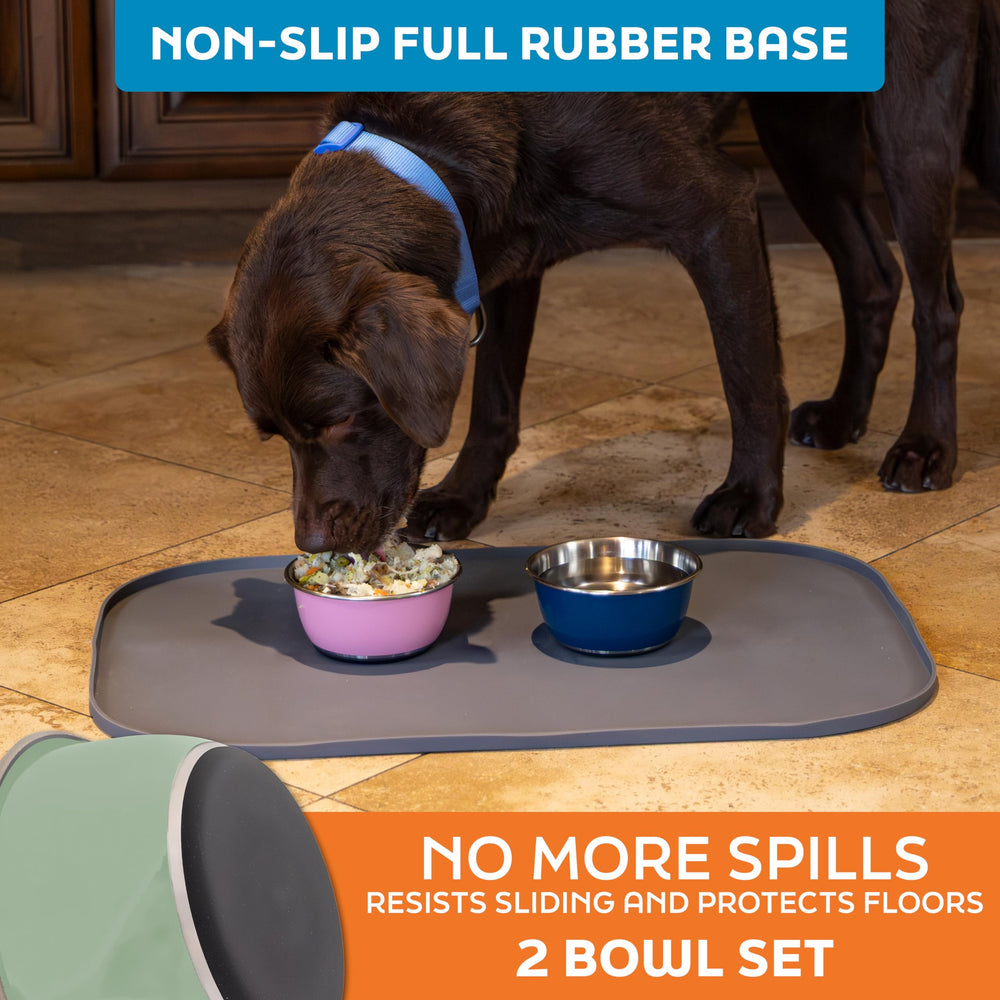 Master Pet Supply bol alimentation eau inox Pistache, parfait pour usage intérieur et extérieur.