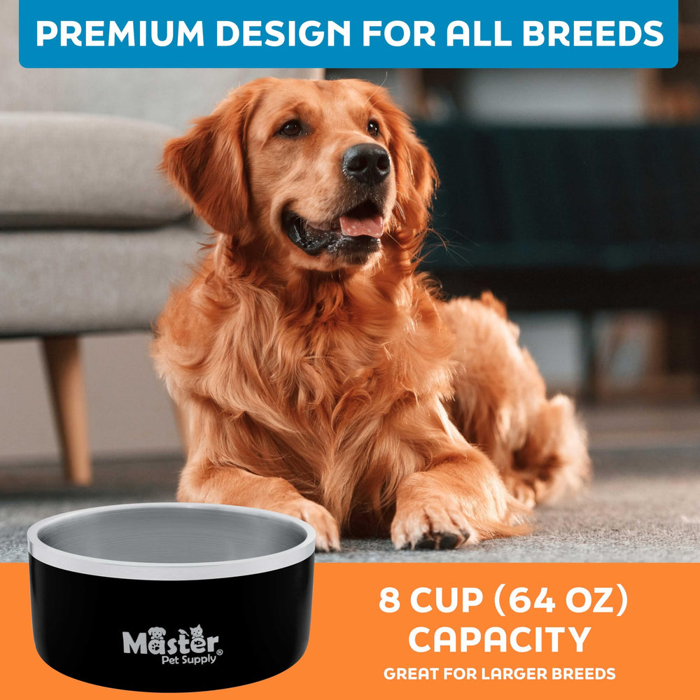 Gamelle anti-rouille inox Master Pet Supply, durabilité au quotidien.