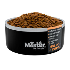 Gamelle chien inox 64oz par Master Pet Supply, eau fraîche durable.