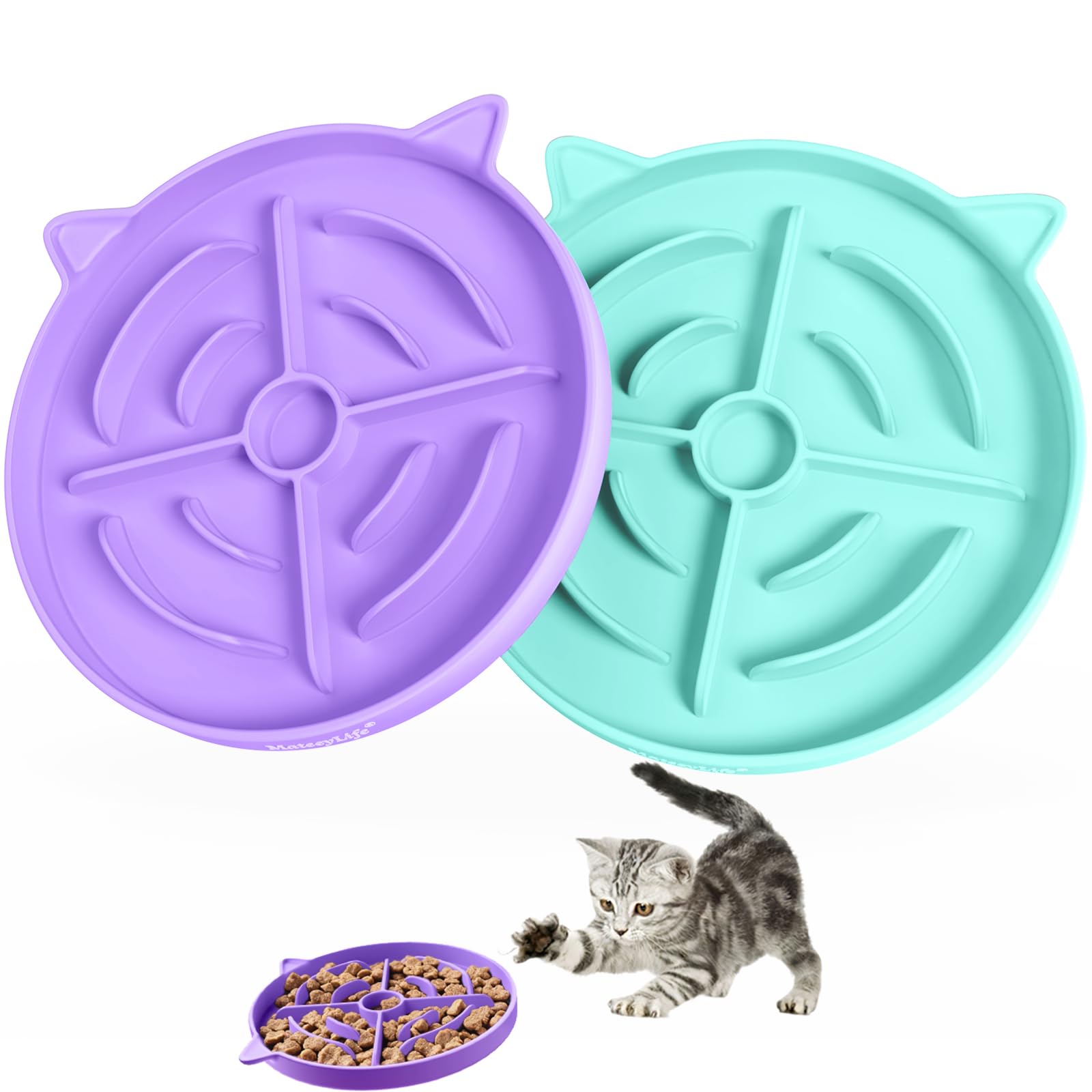 Bol MateeyLife avec design cible pour inciter à manger plus lentement.