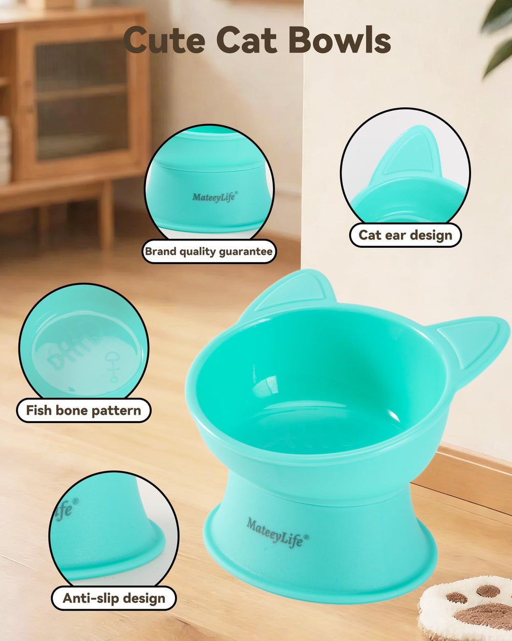 Bols MateeyLife sans BPA, nettoyage sûr et rapide au lave-vaisselle.
