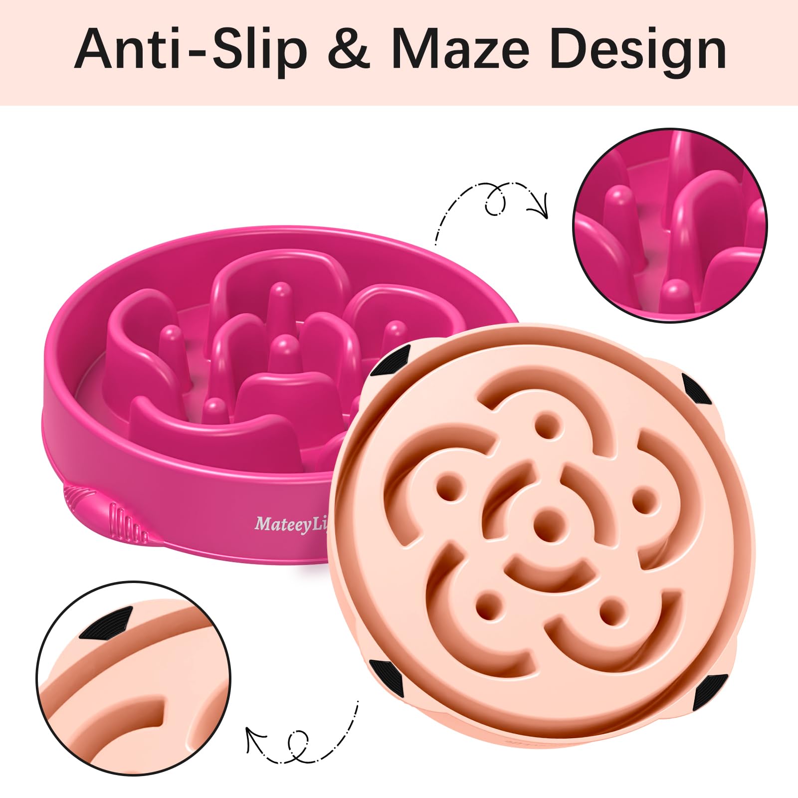 Capacité 4 tasses MateeyLife, bol adapté pour grands chiens et portions pratiques.