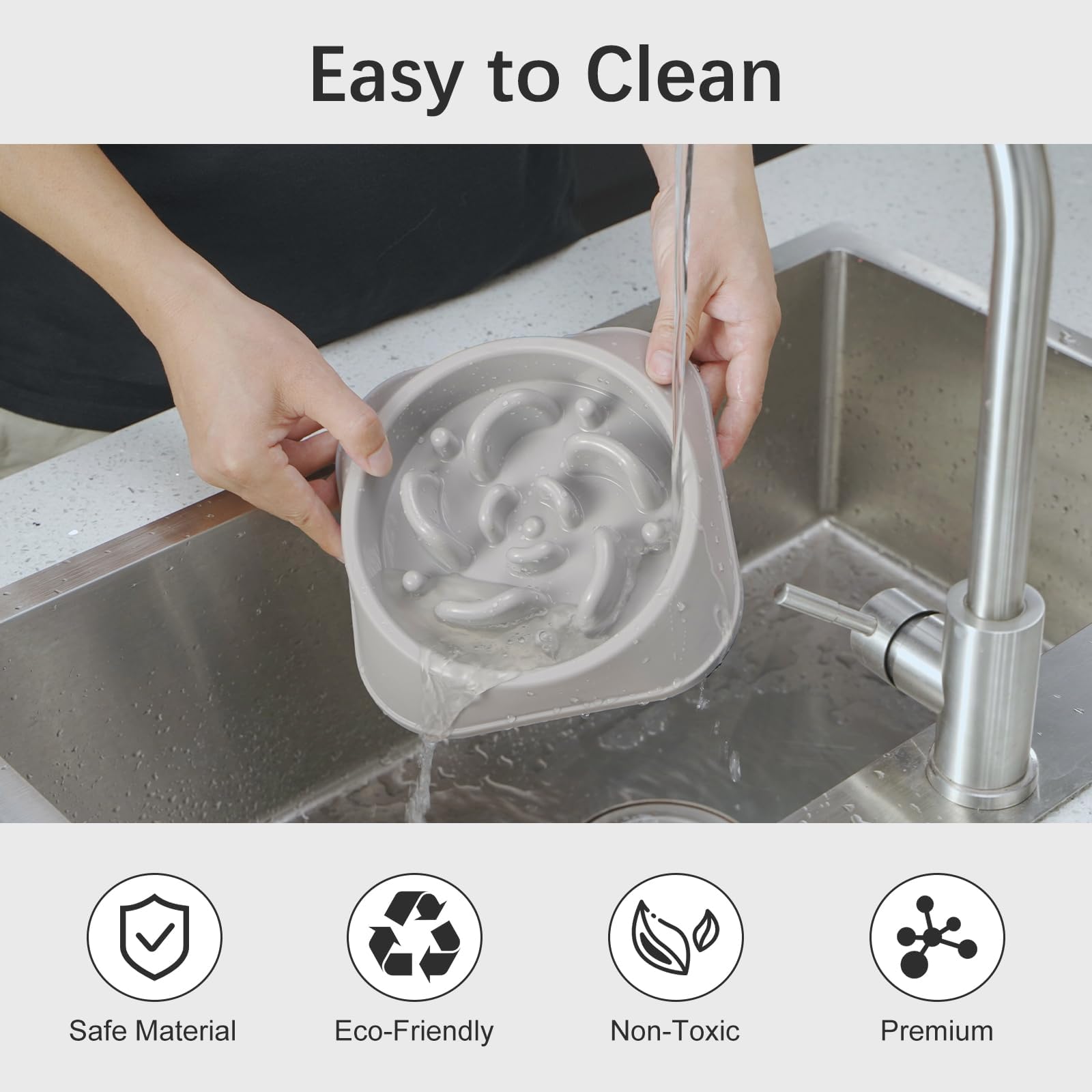 Bol pour chien, capacité deux tasses, solution pratique pour grands chiens.