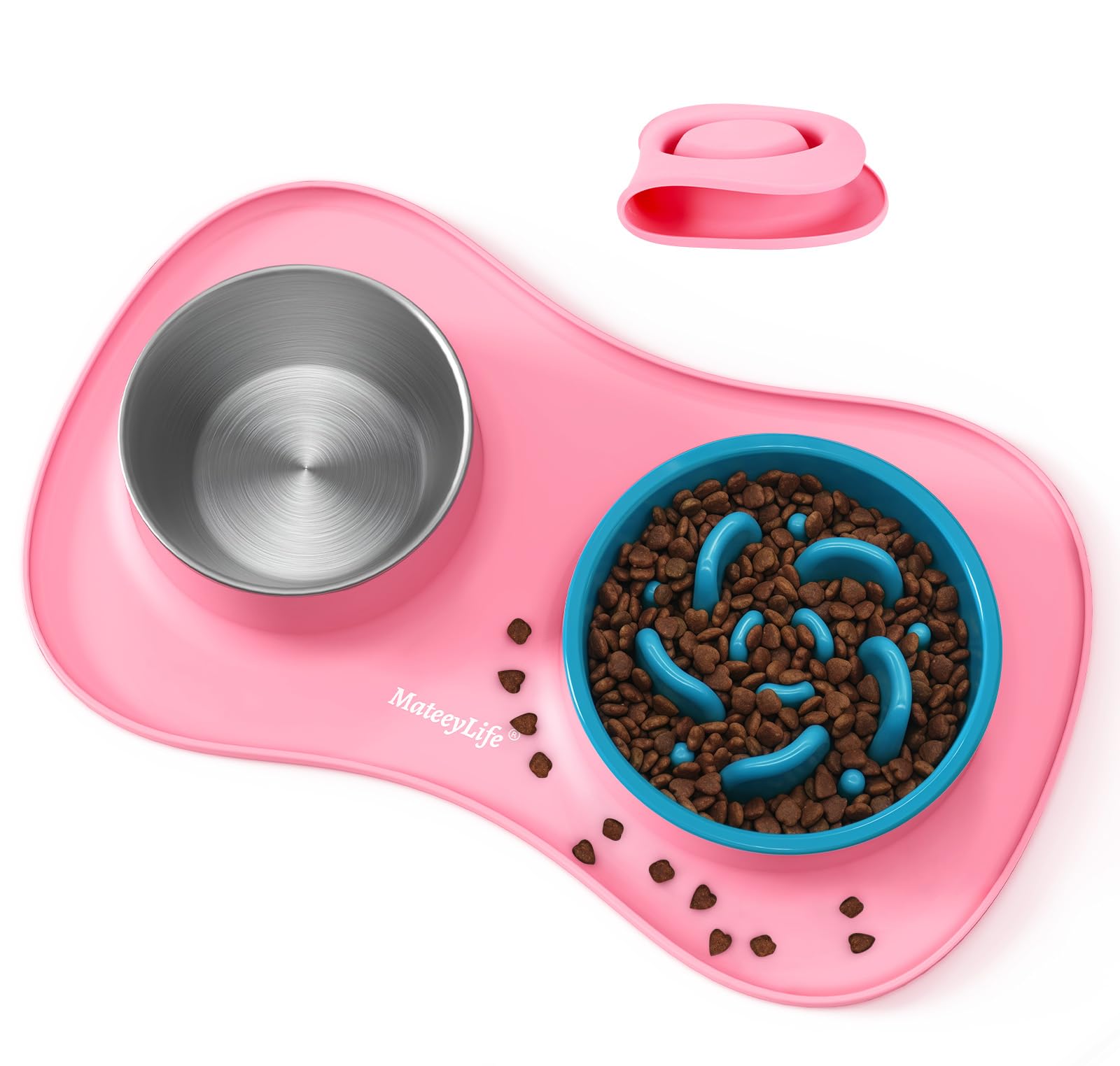 MateeyLife ensemble 3-en-1 pour repas et eau, pratique pour animaux