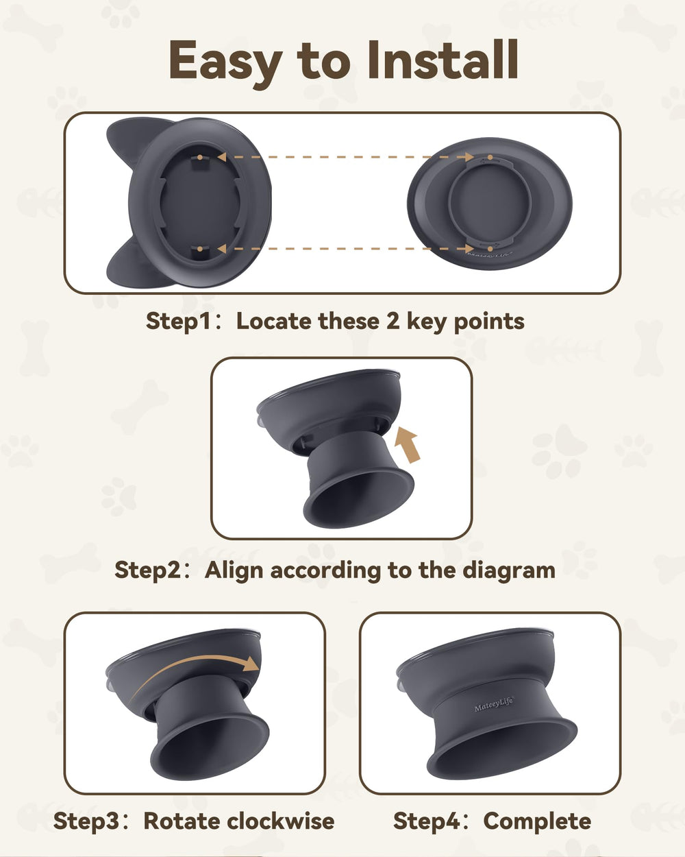 MateeyLife design oreille de chat pour une touche élégante.