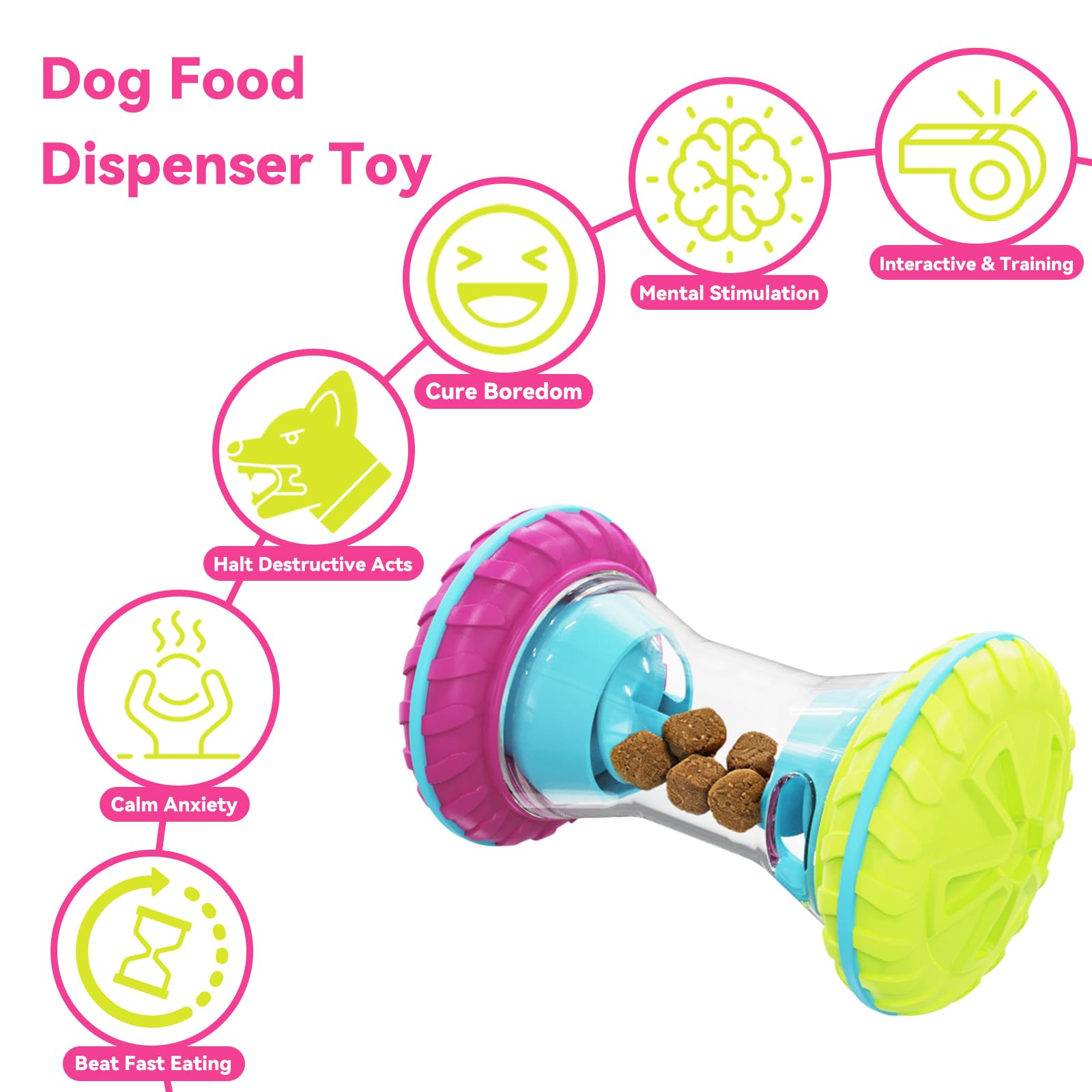 MateeyLife jouet chien enrichissement 20 minutes transformant repas en jeu