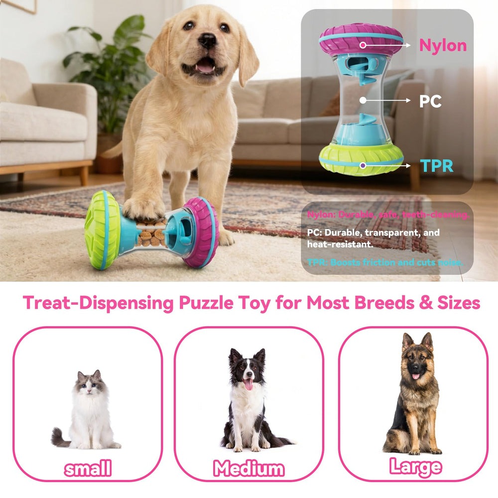 MateeyLife jouet chien interactif puzzle rotation couvercle diffusion friandises