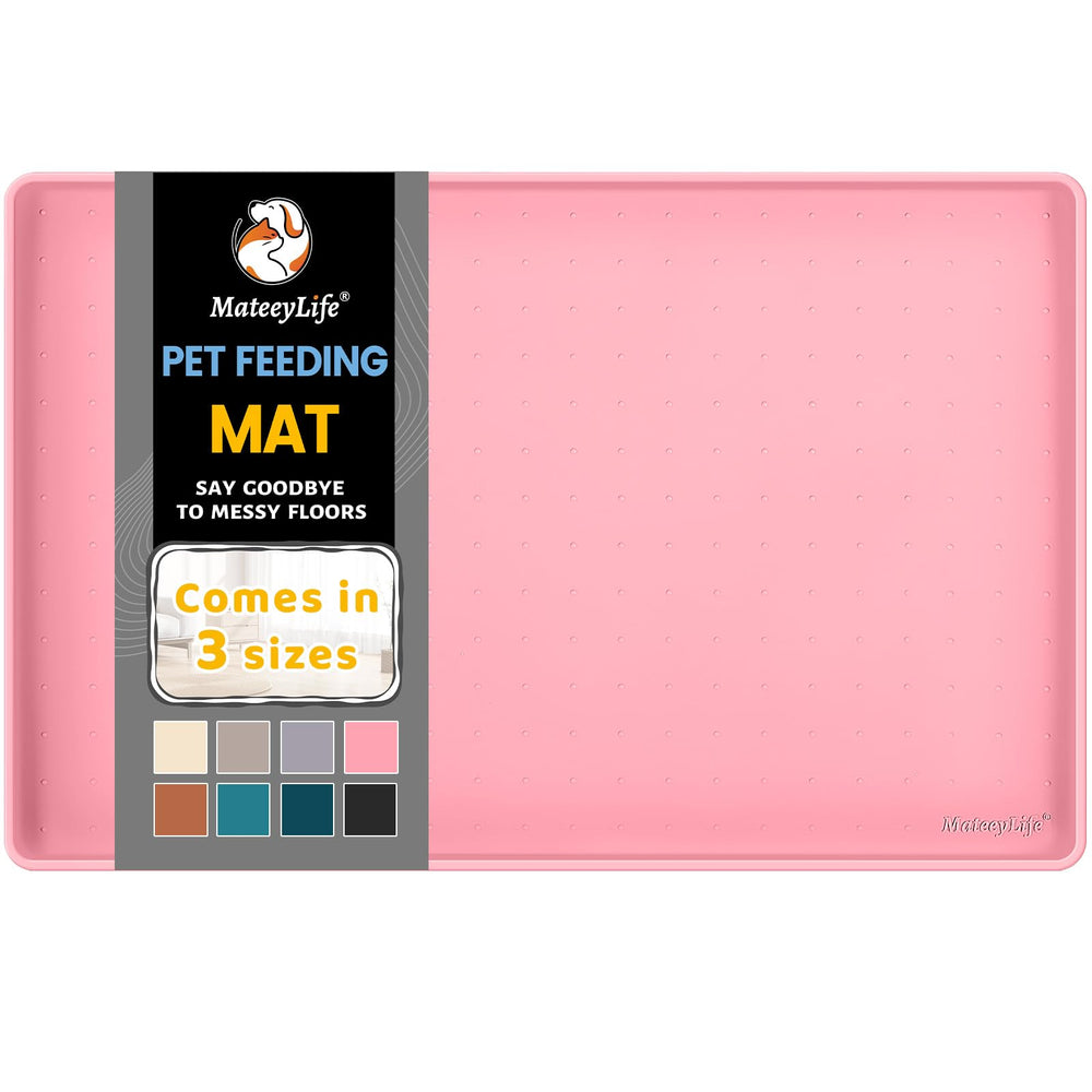 MateeyLife tapis alimentaire en silicone protégeant les sols lors des repas chat et chien