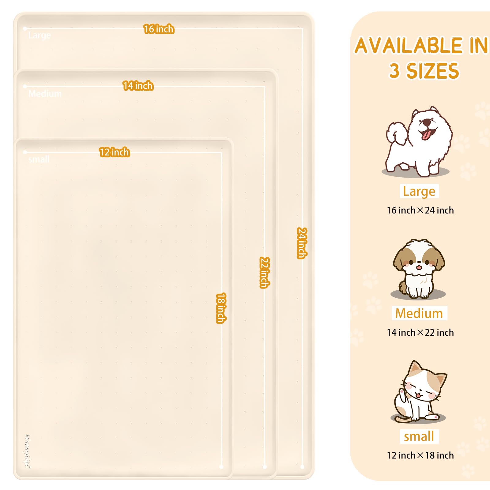 MateeyLife tapis antiderapant pour bols chat et chien, repas plus calmes.