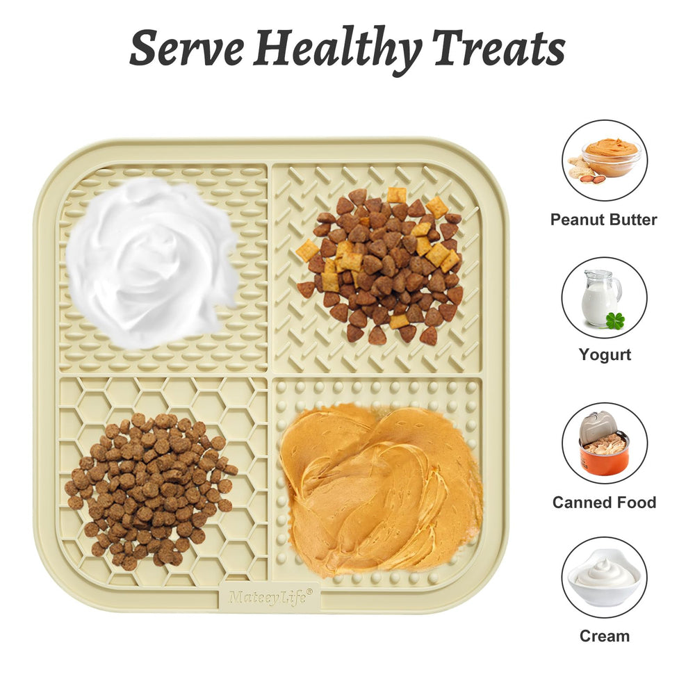 MateeyLife tapis-de-lechage quadrants pour contrôle des portions.