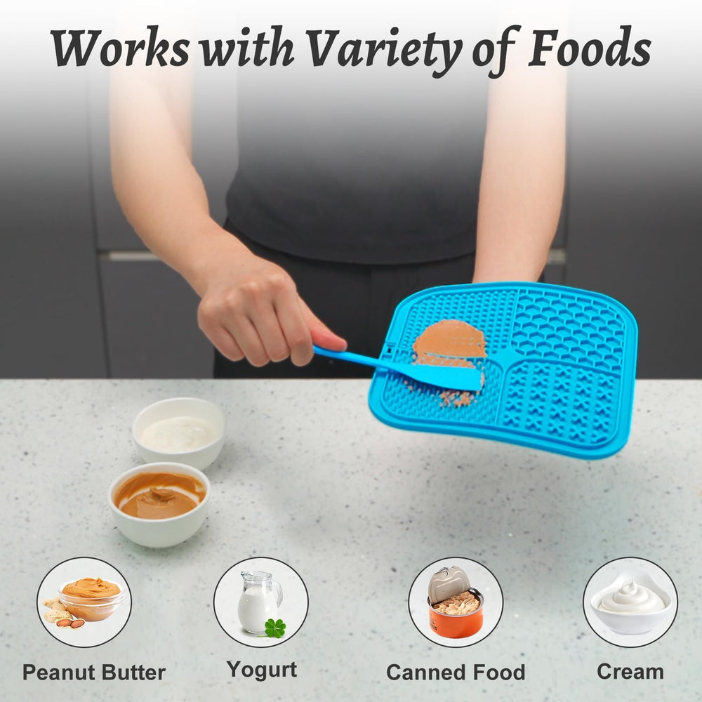 MateeyLife tapis de léchage silicone alimentaire, sûr pour yaourt et beurre de cacahuète.