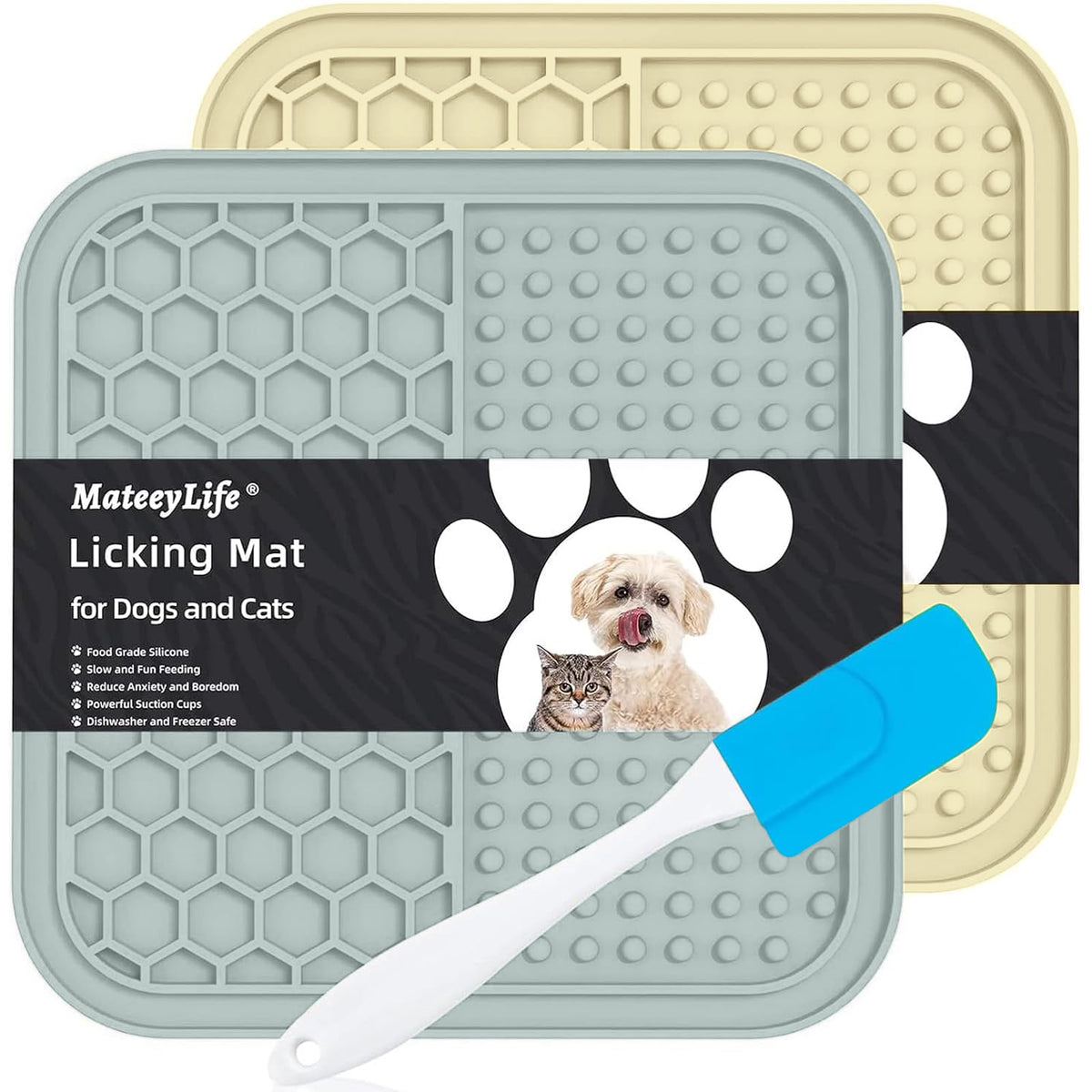 MateeyLife tapis de léchage pour chiens et chats, anti-stress utile lors du toilettage