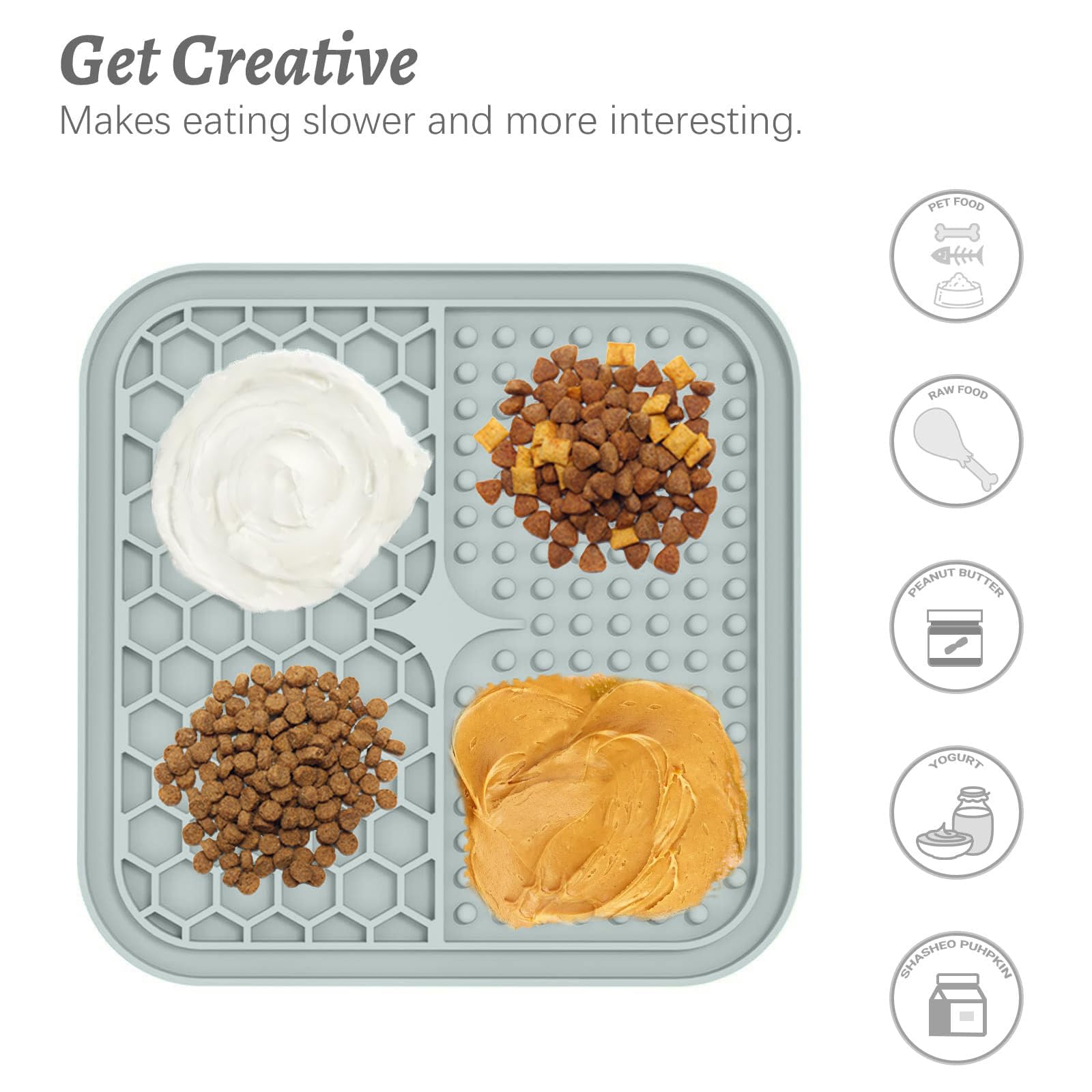 MateeyLife tapis lèchage à deux compartiments pour l’enrichissement et la patience