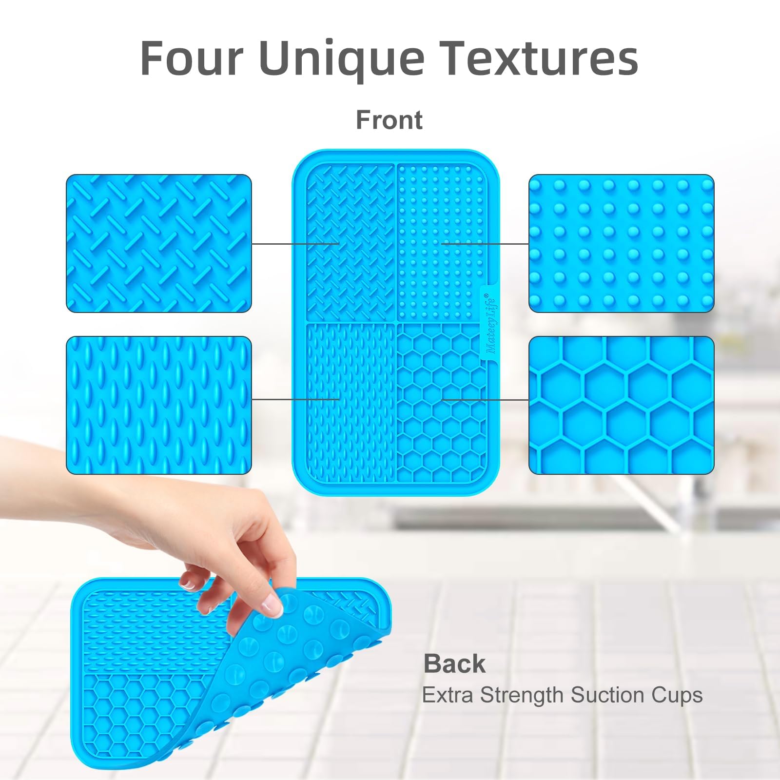 Tapis silicone sans BPA MateeyLife, sûr et facile à nettoyer.