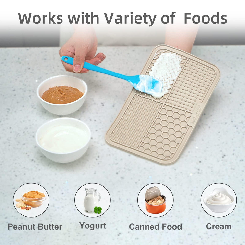 MateeyLife tapis de léchage pour le bain, enrichissement et distraction.