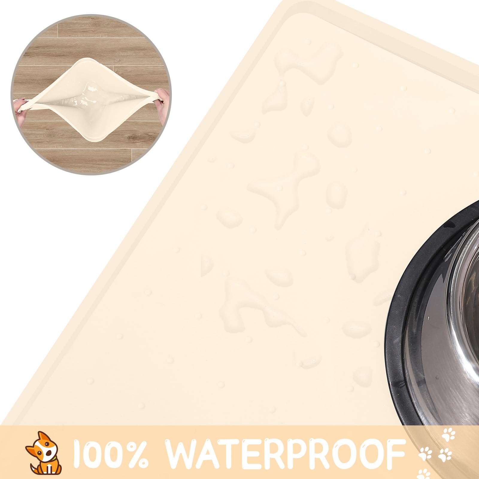 Tapis MateeyLife facile à nettoyer compatible lave-vaisselle.