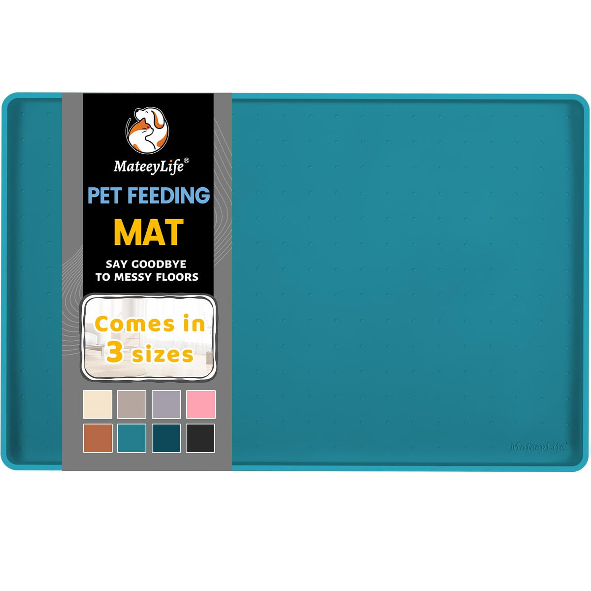 MateeyLife Tapis Nourriture Chat-Chien: protection étanche lors des repas