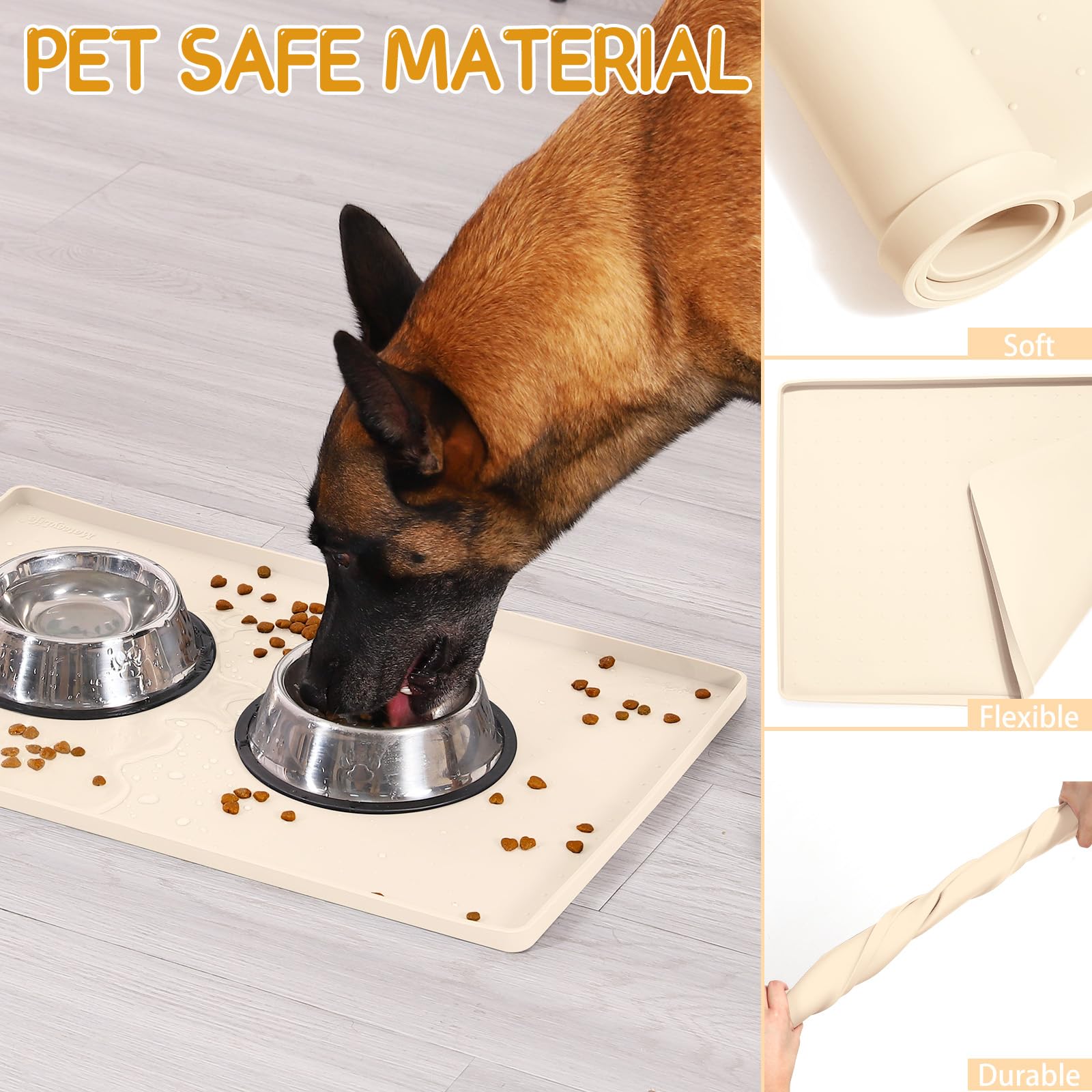 MateeyLife tapis polyvalent protège les sols et peut être utilisé sous les bols.