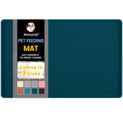 MateeyLife tapis silicone alimentation chien grand plateau sécurisé et facile à nettoyer