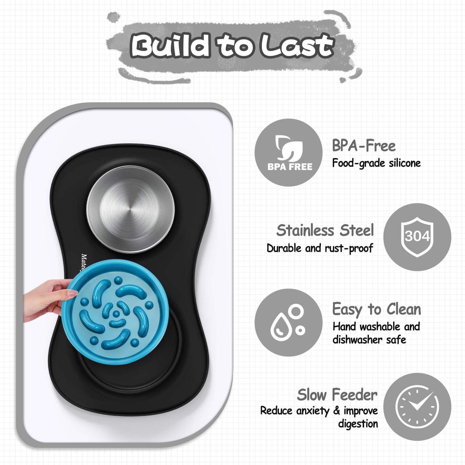 MateeyLife tapis silicone pliable pour trajets.