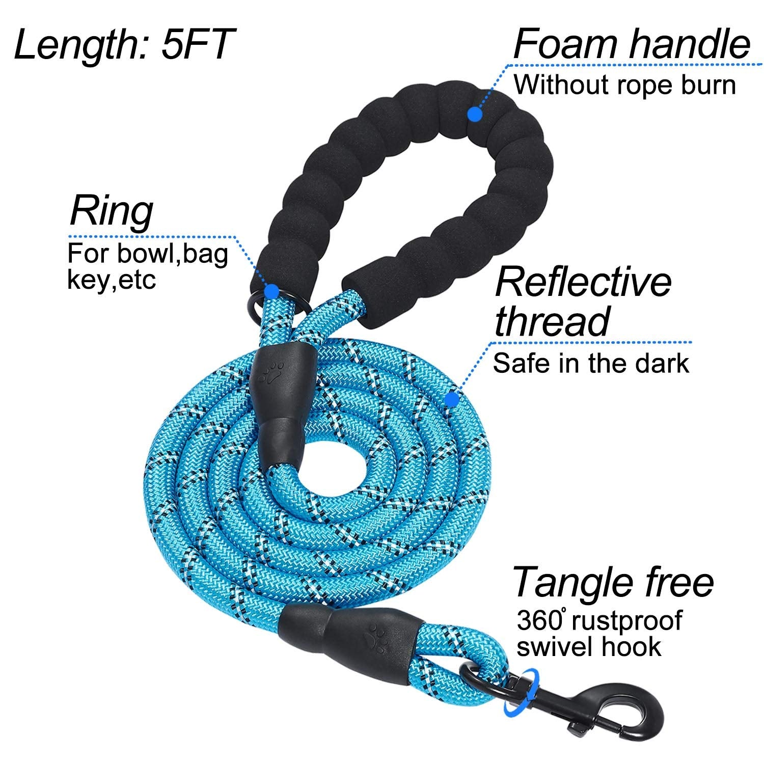 Harnais Matilor bleu avec double anneaux de sécurité assurant une tenue stable.