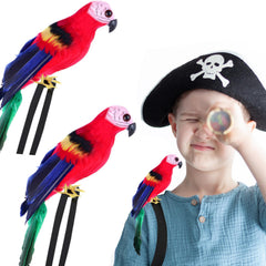 Matiniy perroquet pirate sur épaule – accessoire de costume réaliste.