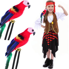 Matiniy perroquet pirate plumes colorées – décor festif.