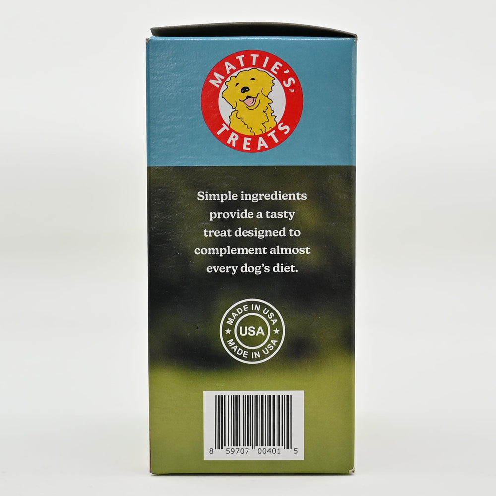 Emballage coloré Mattie\'s Treats, pratique à offrir et ranger.