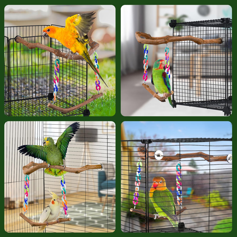 Matutinus perchoir oiseau forme U, installation facile sur cage.