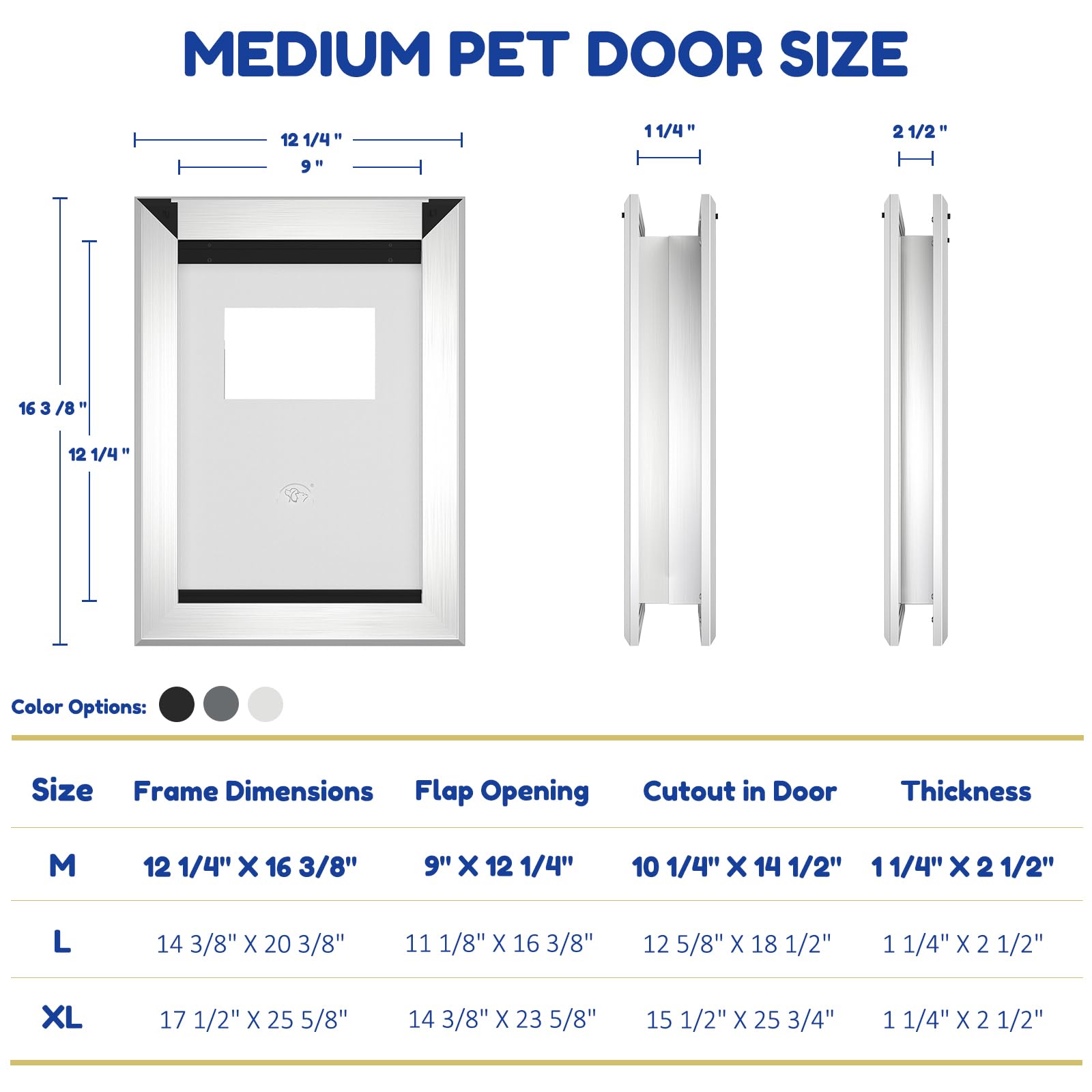 Installation facile sur tout type de porte avec gabarit inclus.