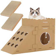 Mawpet Maison chat en carton – design modulaire idéal pour intérieur