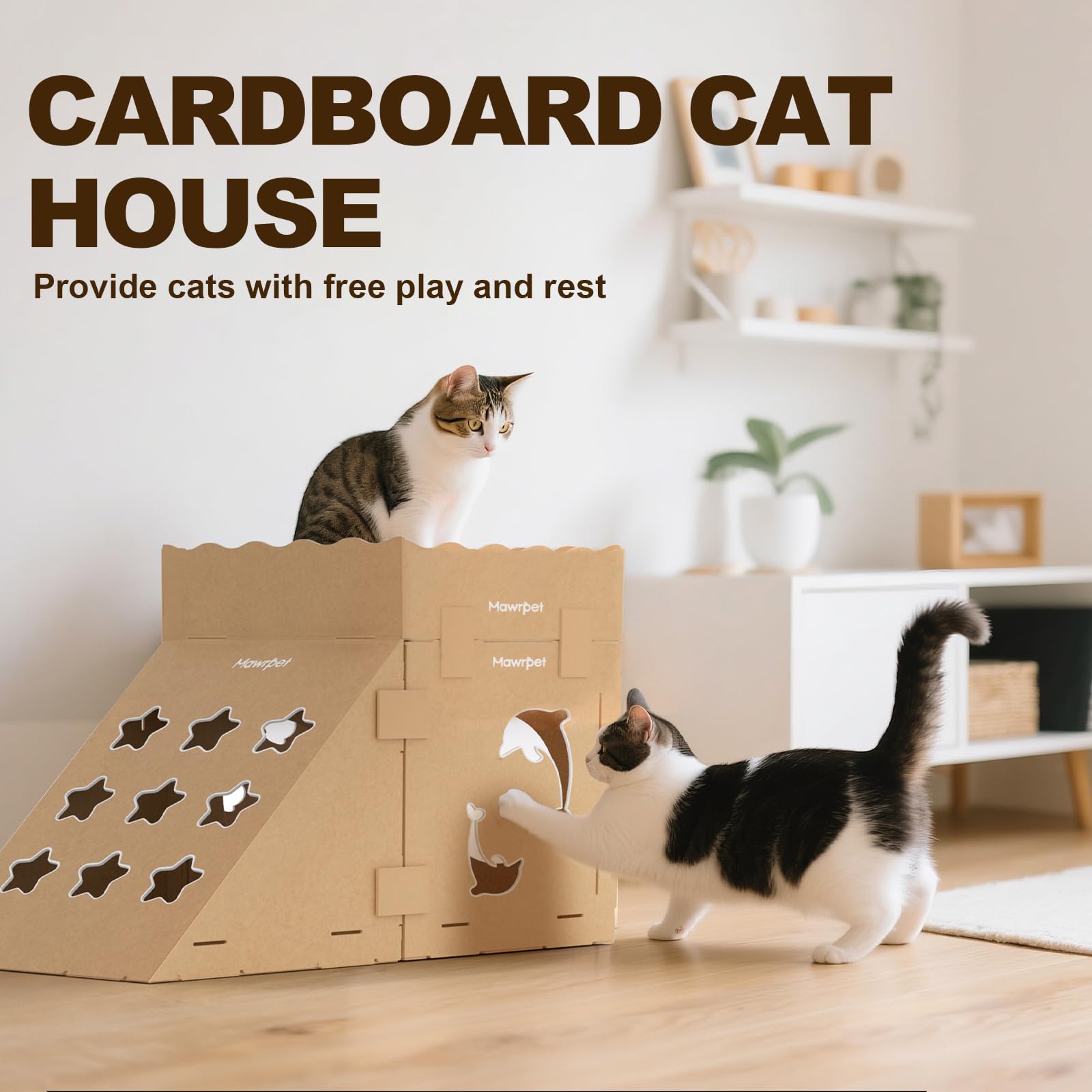 Mawpet Toit-carton – plateforme de détente pour chat