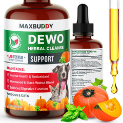 MaxBuddy Defense intestinal – flacon gouttes, soutien digestif sain pour chiens et chats.