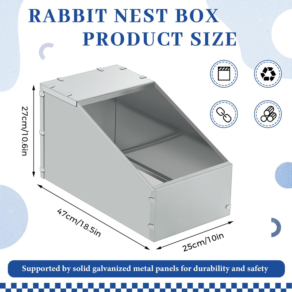 Maxcheck nid lapin métallique base acrylique amovible: nettoyage rapide et hygiène facilitée.