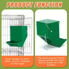 Maxcheck distributeur-nourriture-lapin capacite-grande vert, contient jusqu'à deux livres de nourriture.