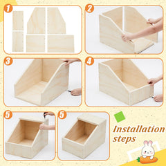 Nid en bois habitat intérieur extérieur pour animaux