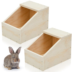 Maxcheck nid bois lapin 16x11 offre espace de nidification confortable